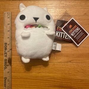Exploding Kittens White Stuffed Animal Toy